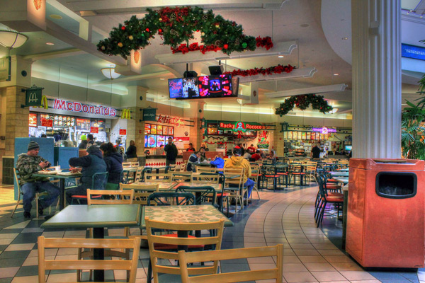 Food court in a mall