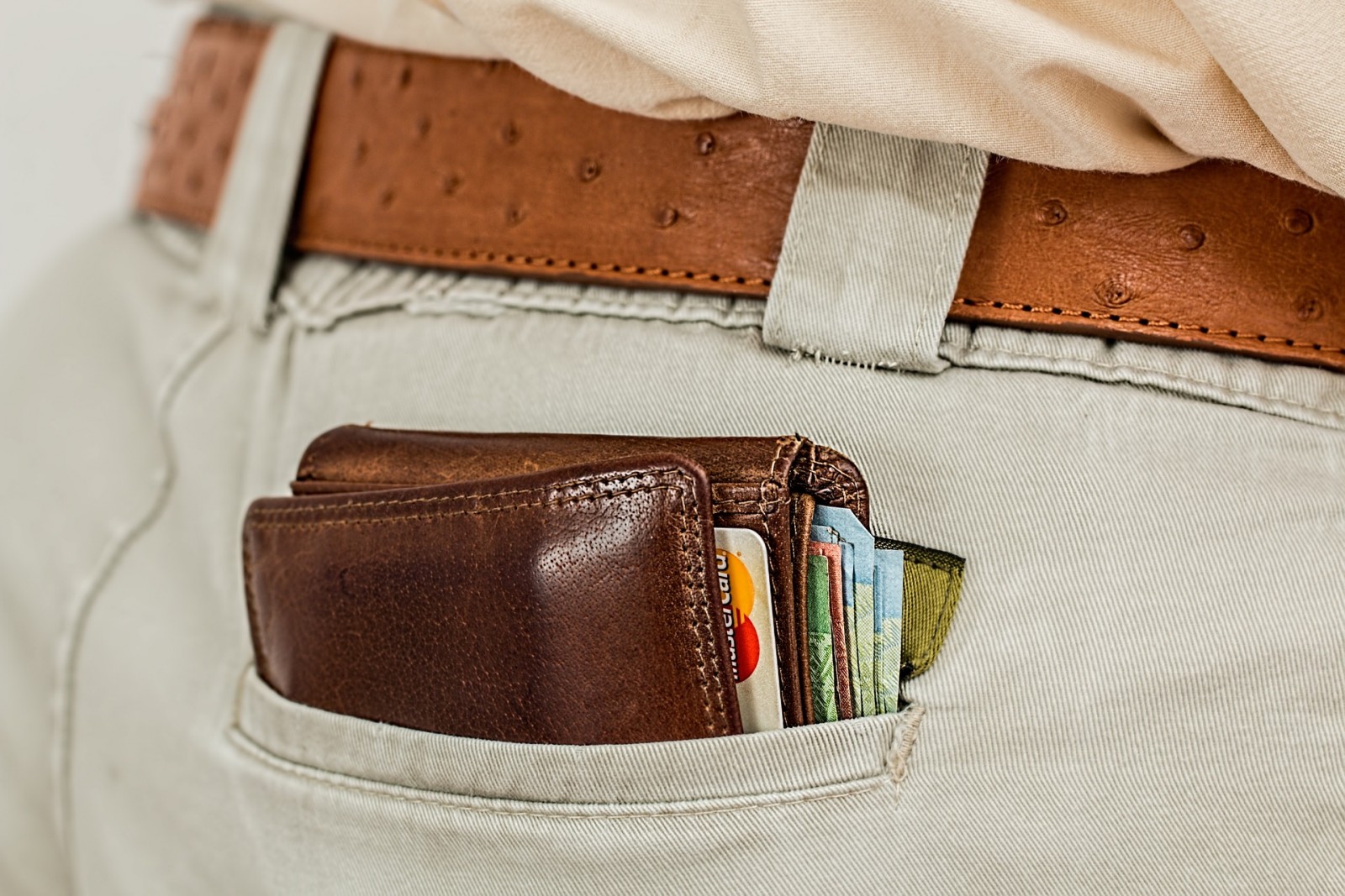 Wallet in a back pocket